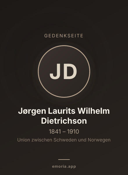 Gedenkportrait von Jørgen Laurits Wilhelm Dietrichson