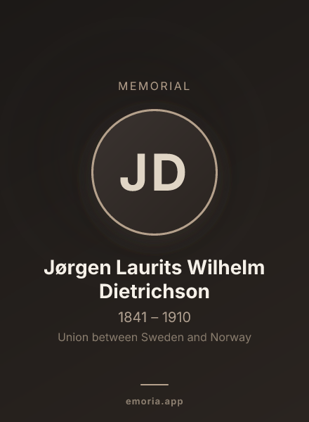 Memorial portrait of Jørgen Laurits Wilhelm Dietrichson