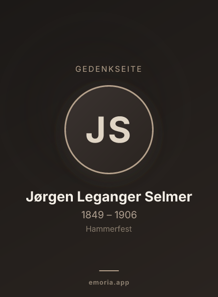 Gedenkportrait von Jørgen Leganger Selmer