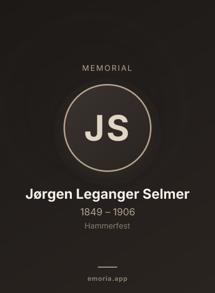 Memorial portrait of Jørgen Leganger Selmer