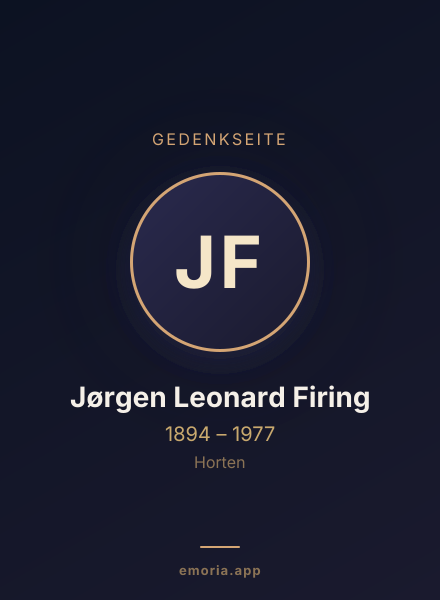 Gedenkportrait von Jørgen Leonard Firing