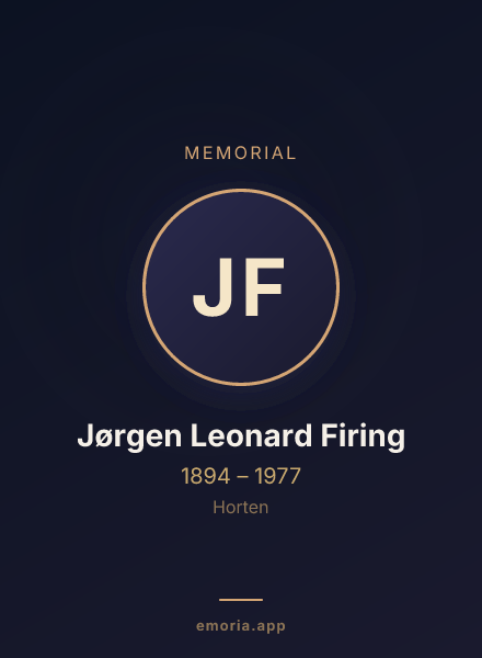 Memorial portrait of Jørgen Leonard Firing