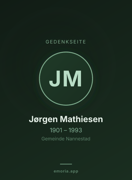 Gedenkportrait von Jørgen Mathiesen