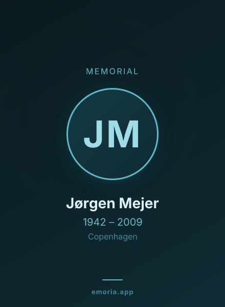 Memorial portrait of Jørgen Mejer