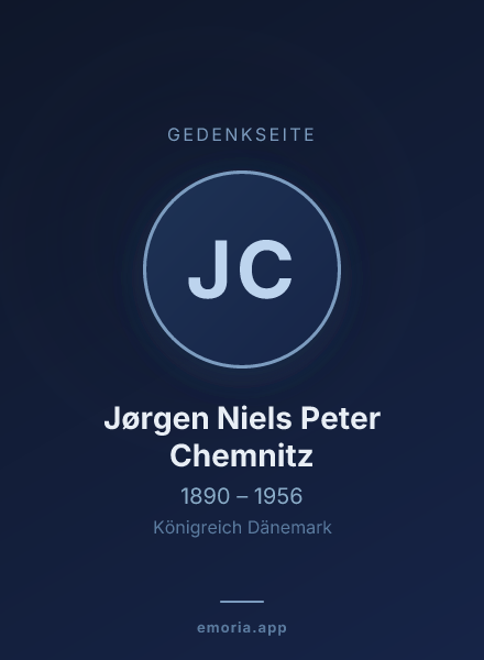 Gedenkportrait von Jørgen Niels Peter Chemnitz