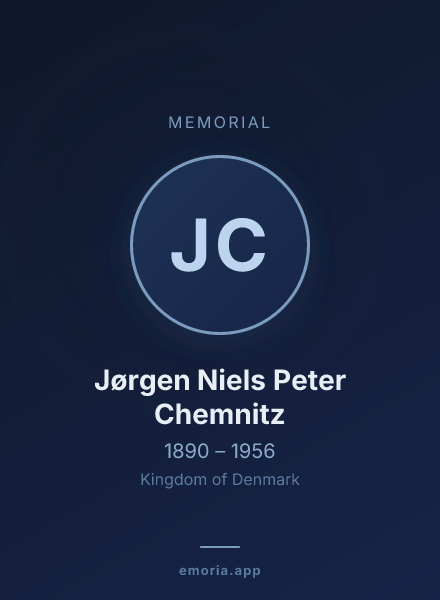 Memorial portrait of Jørgen Niels Peter Chemnitz