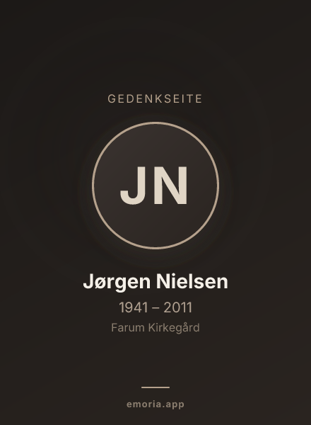 Gedenkportrait von Jørgen Nielsen