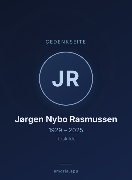 Gedenkportrait von Jørgen Nybo Rasmussen
