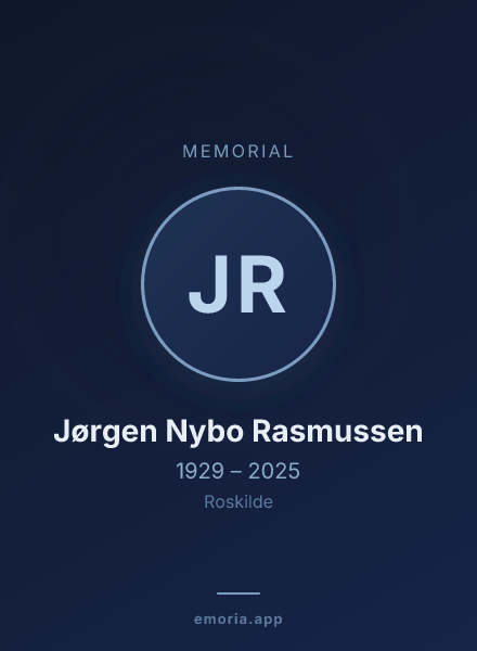 Memorial portrait of Jørgen Nybo Rasmussen