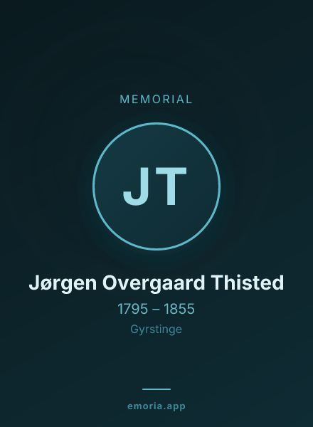 Memorial portrait of Jørgen Overgaard Thisted