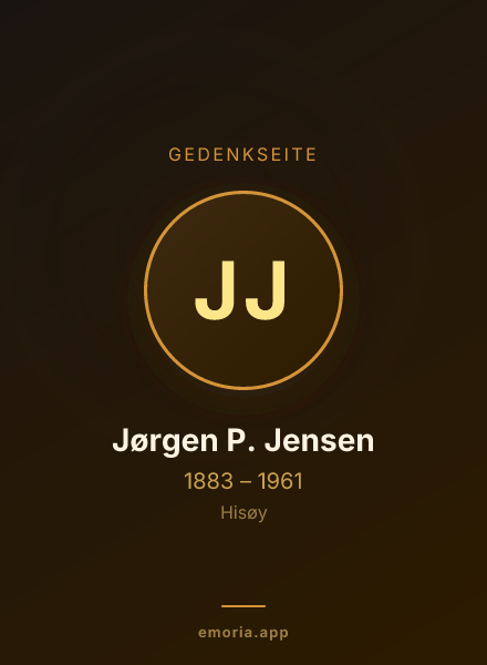 Gedenkportrait von Jørgen P. Jensen