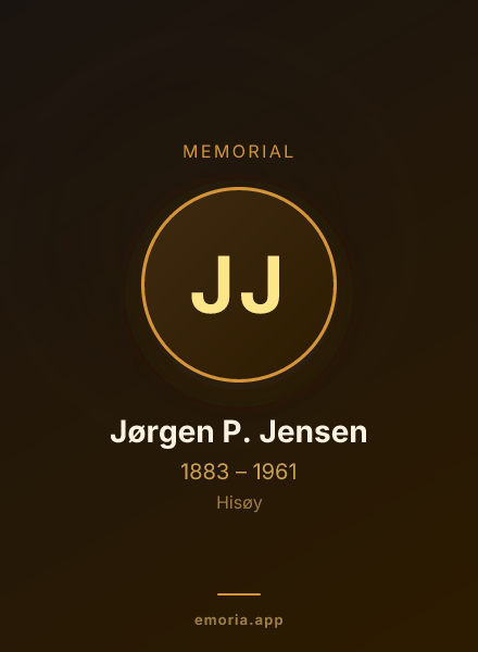 Memorial portrait of Jørgen P. Jensen