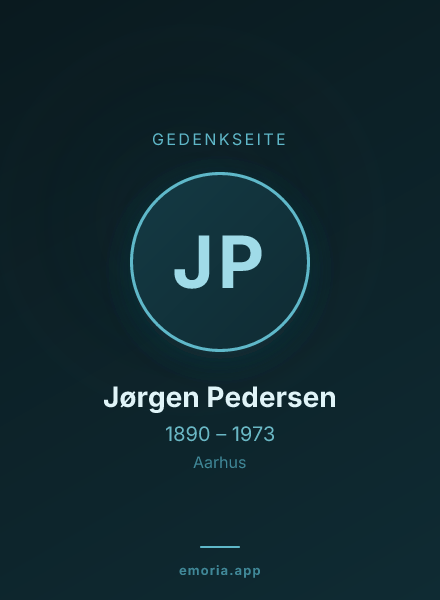 Gedenkportrait von Jørgen Pedersen