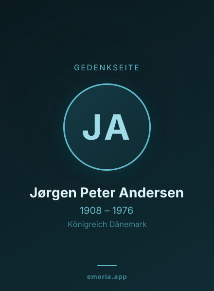 Gedenkportrait von Jørgen Peter Andersen