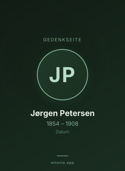 Gedenkportrait von Jørgen Petersen