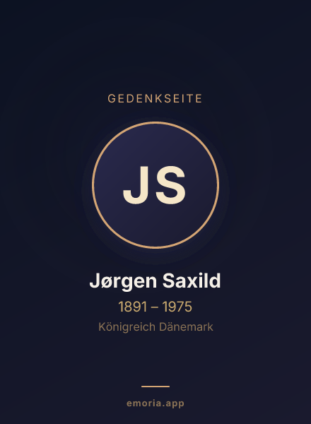 Gedenkportrait von Jørgen Saxild