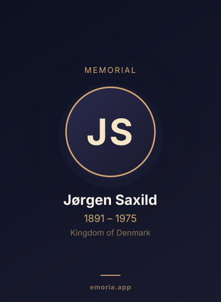 Memorial portrait of Jørgen Saxild