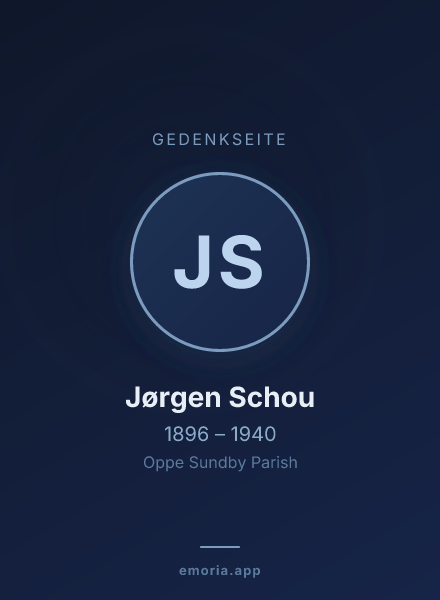 Gedenkportrait von Jørgen Schou