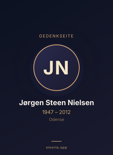 Gedenkportrait von Jørgen Steen Nielsen