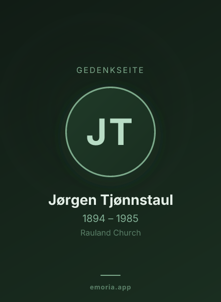 Gedenkportrait von Jørgen Tjønnstaul