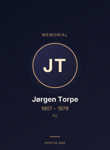 Memorial portrait of Jørgen Torpe