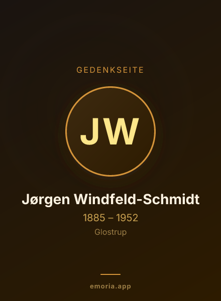 Gedenkportrait von Jørgen Windfeld-Schmidt
