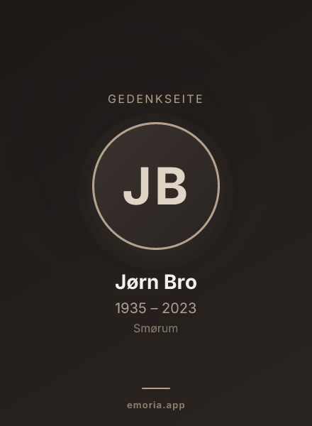 Gedenkportrait von Jørn Bro