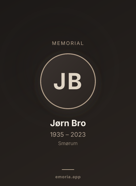 Memorial portrait of Jørn Bro
