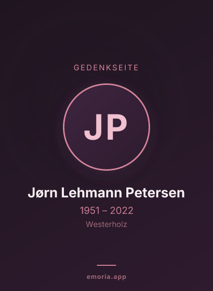 Gedenkportrait von Jørn Lehmann Petersen