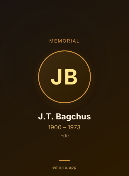Memorial portrait of J.T. Bagchus