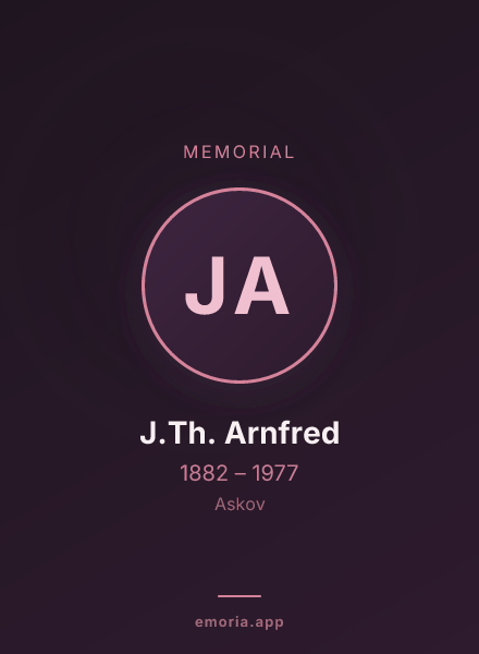 Memorial portrait of J.Th. Arnfred