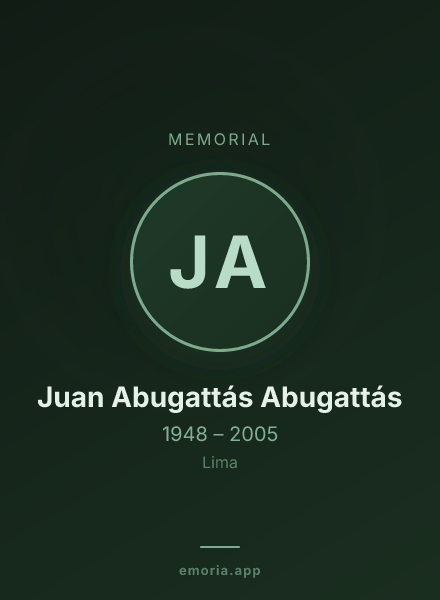 Memorial portrait of Juan Abugattás Abugattás