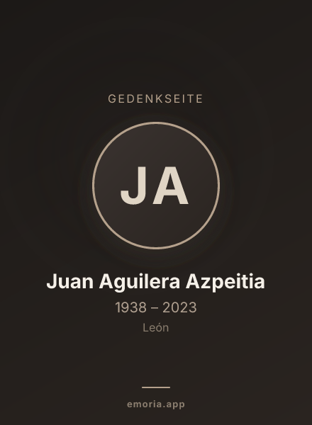 Gedenkportrait von Juan Aguilera Azpeitia