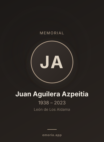 Memorial portrait of Juan Aguilera Azpeitia