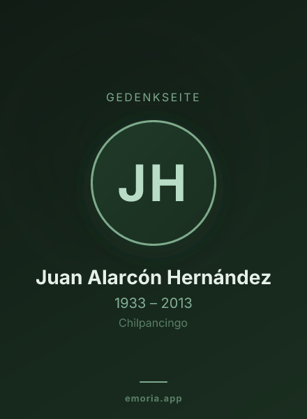 Gedenkportrait von Juan Alarcón Hernández