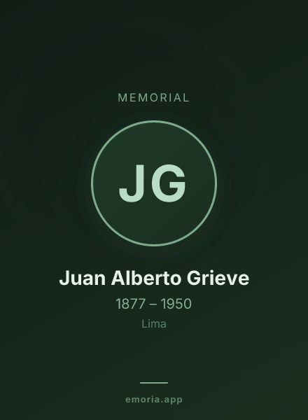 Memorial portrait of Juan Alberto Grieve