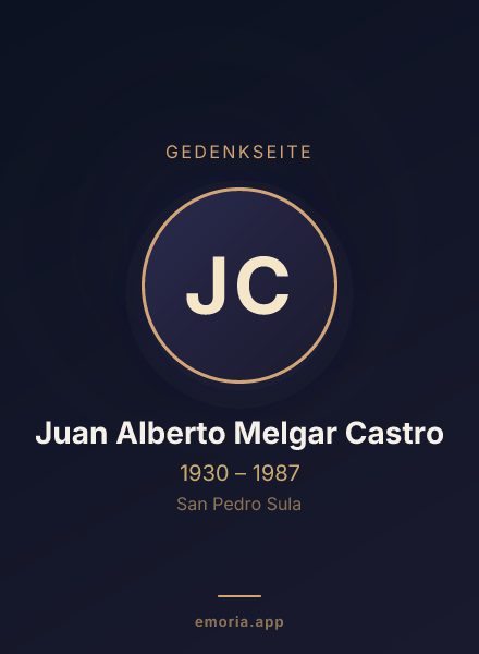 Gedenkportrait von Juan Alberto Melgar Castro