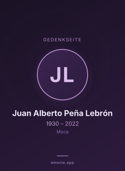 Gedenkportrait von Juan Alberto Peña Lebrón
