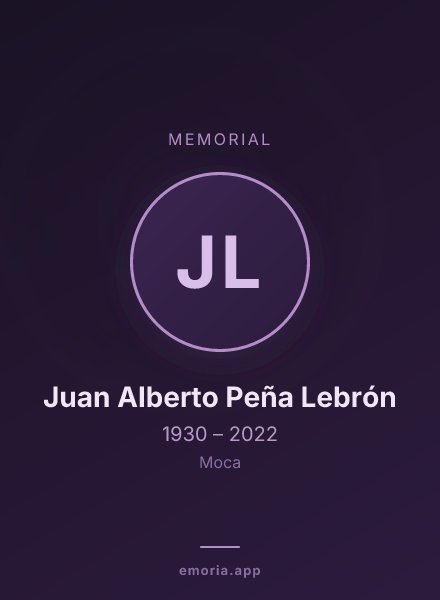 Memorial portrait of Juan Alberto Peña Lebrón