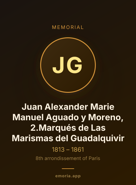 Memorial portrait of Juan Alexander Marie Manuel Aguado y Moreno, 2.Marqués de Las Marismas del Guadalquivir