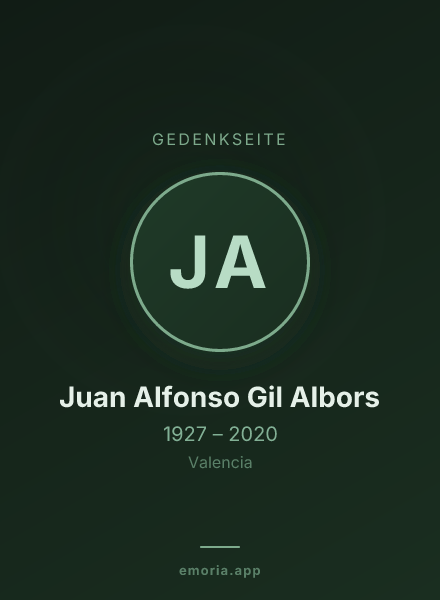 Gedenkportrait von Juan Alfonso Gil Albors