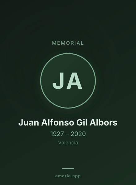 Memorial portrait of Juan Alfonso Gil Albors