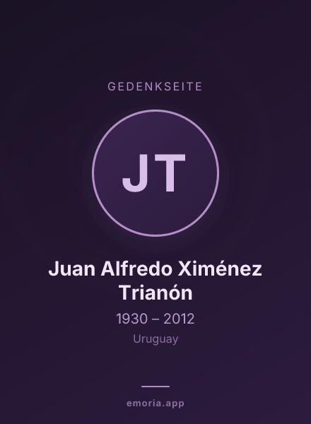 Gedenkportrait von Juan Alfredo Ximénez Trianón