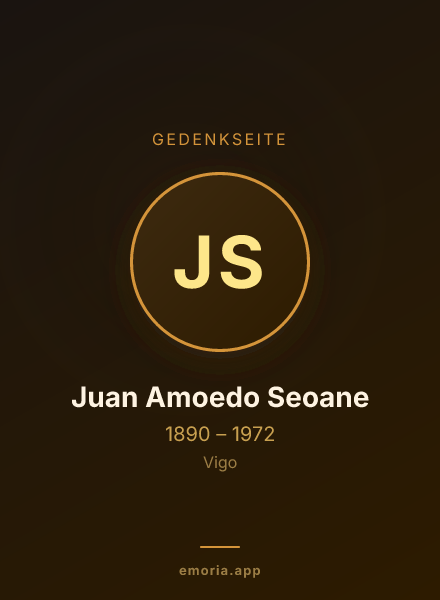 Gedenkportrait von Juan Amoedo Seoane