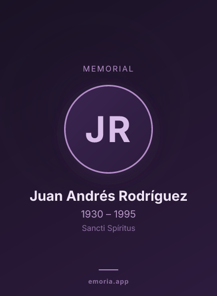 Memorial portrait of Juan Andrés Rodríguez