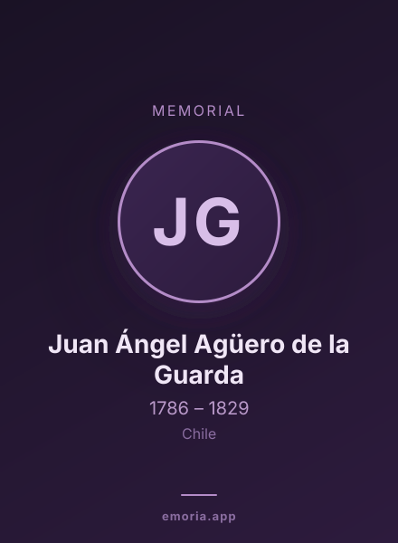 Memorial portrait of Juan Ángel Agüero de la Guarda