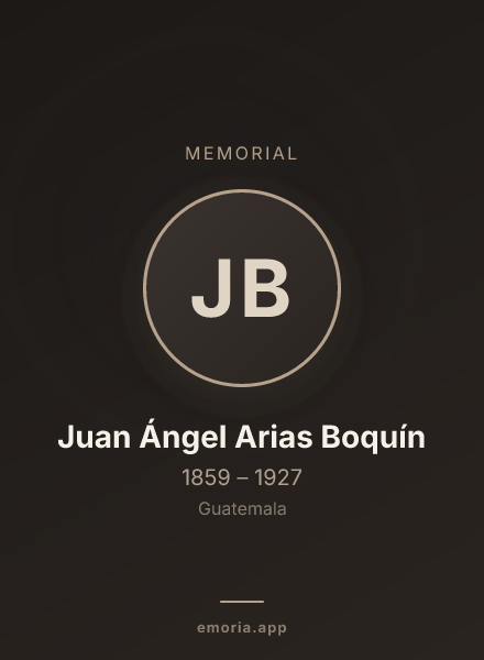 Memorial portrait of Juan Ángel Arias Boquín