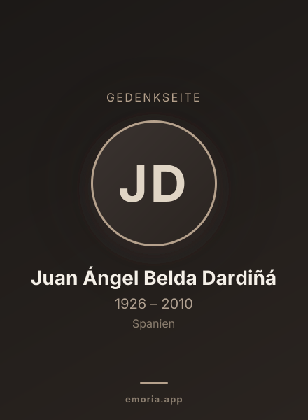 Gedenkportrait von Juan Ángel Belda Dardiñá