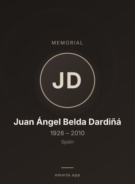 Memorial portrait of Juan Ángel Belda Dardiñá