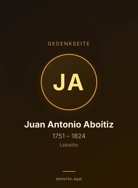 Gedenkportrait von Juan Antonio Aboitiz